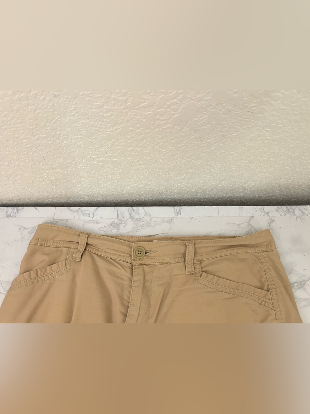St. John's Bay Skirt Womens Sz 6 Khaki Tan Lightweight Stretch Shorts Lined - Picture 2 of 12